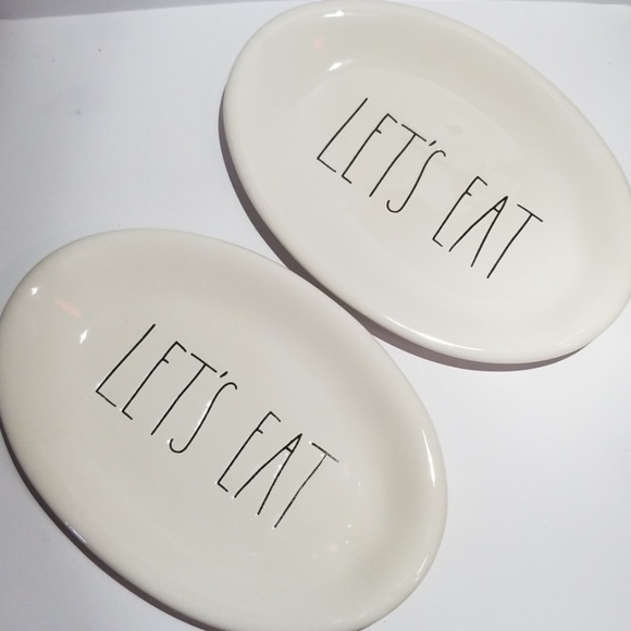 SOLD OUT  Rae Dunn LETS EAT dessert plates - Picture 2 of 4